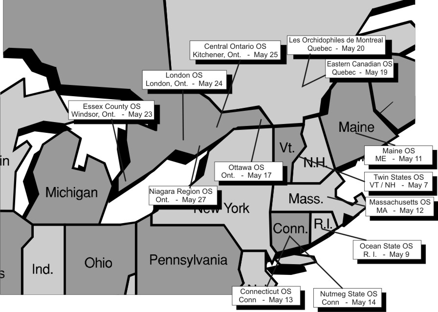 Map of Speaking tour - May 2015